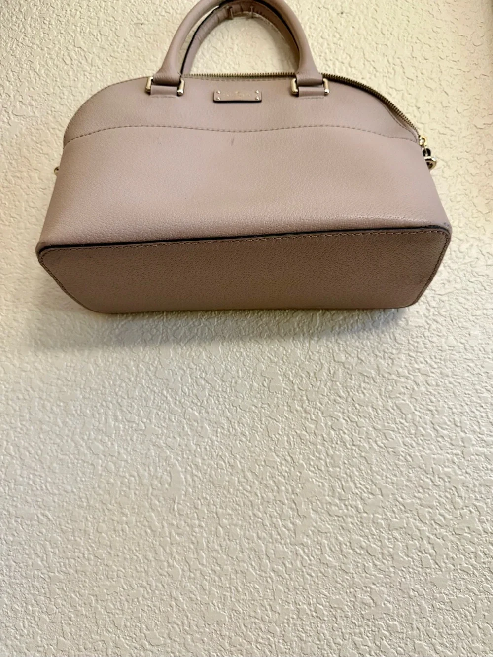 Kate Spade Pebbled Dome Satchel in Dusty Pink
